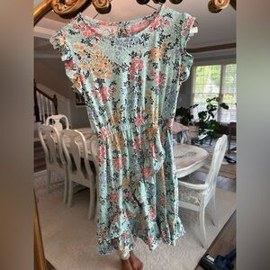 BCBG Girls Floral Ruffle Sleeve Dress